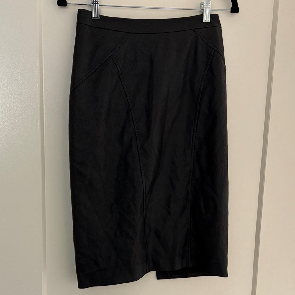 BCBGMaxAzria Black leather Pencil Skirt